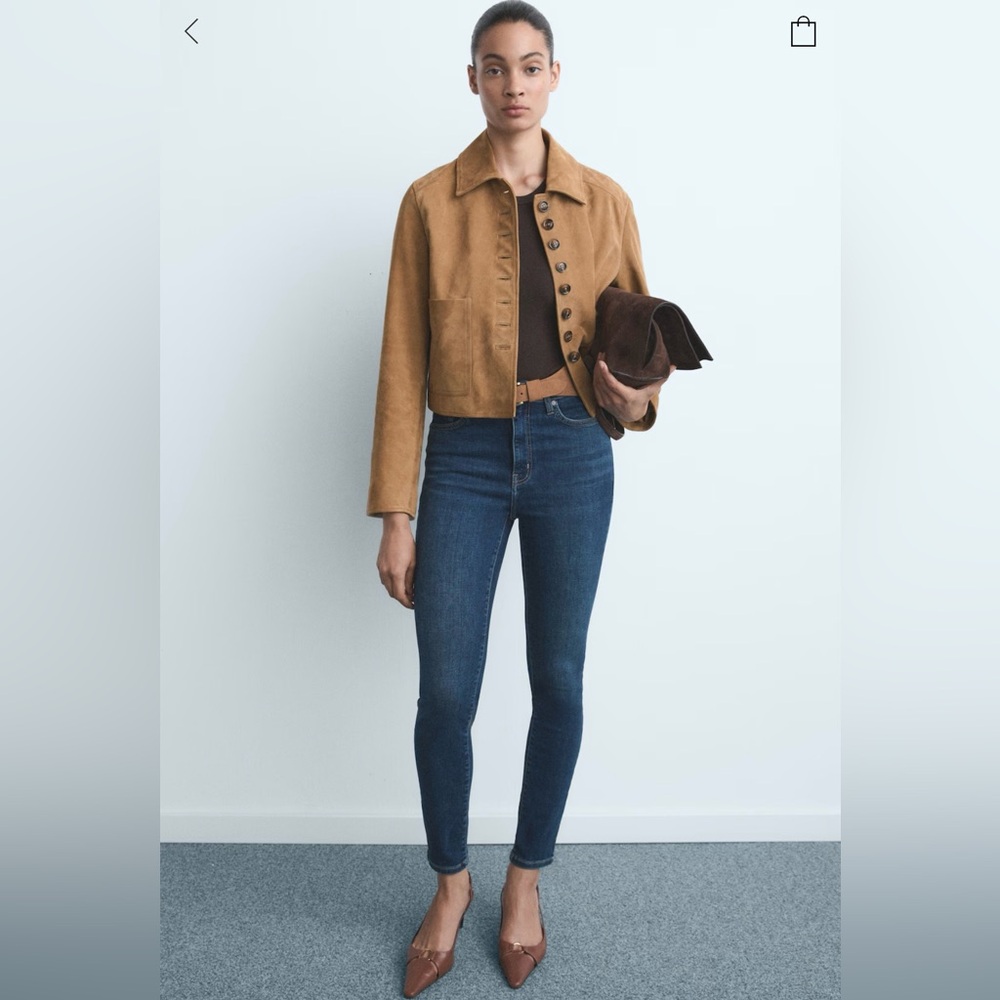 Mango high rise skinny jeans, new